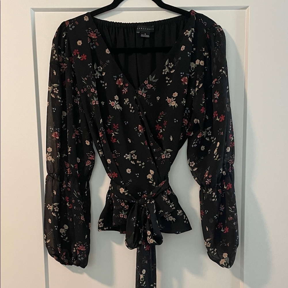 Sanctuary Black Floral Blouse